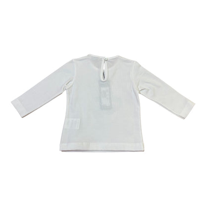 T-shirt con stampa orso maniche lunghe