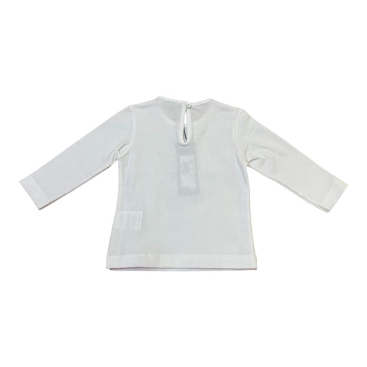 T-shirt con stampa orso maniche lunghe