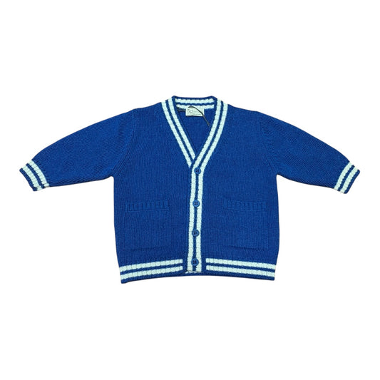 Cardigan blu in lana