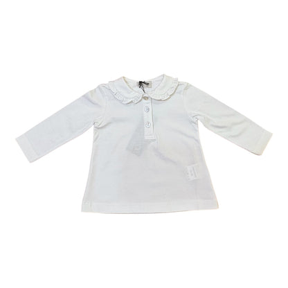 Camicia bianca in jersey con colletto smetlato