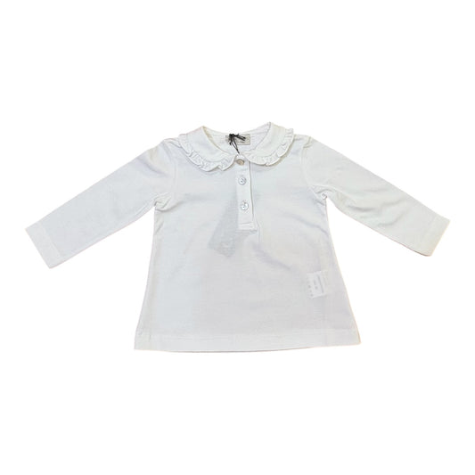 Camicia bianca in jersey con colletto smetlato
