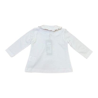 Camicia bianca in jersey con colletto smetlato