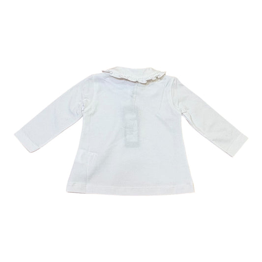 Camicia bianca in jersey con colletto smetlato