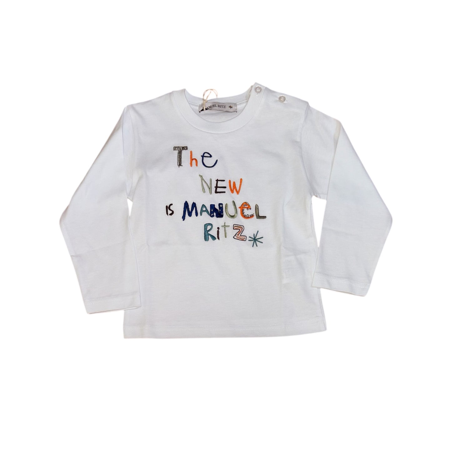 T-shirt bianca con ricamo