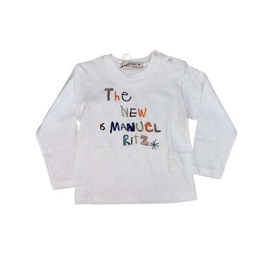 T-shirt bianca con ricamo