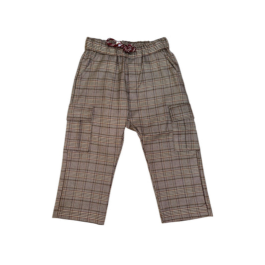 Pantalaccio cargo in pied de poule