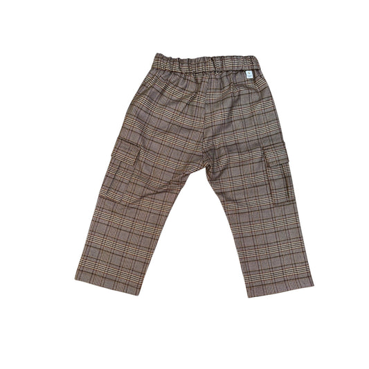 Pantalaccio cargo in pied de poule