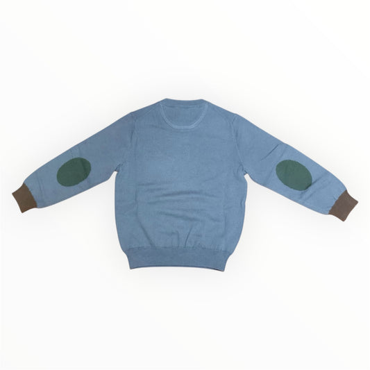 Maglia in misto lana con patch grigio scuro