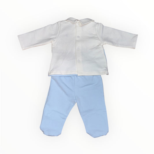 Tutina due pezzi con ricamo orsi davanti