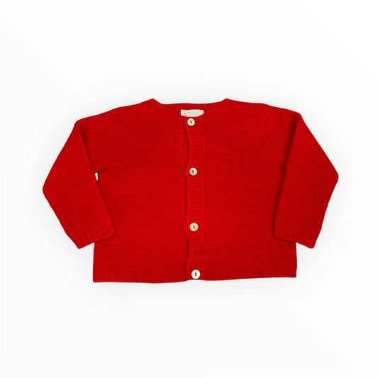 Cardigan rosso bambina