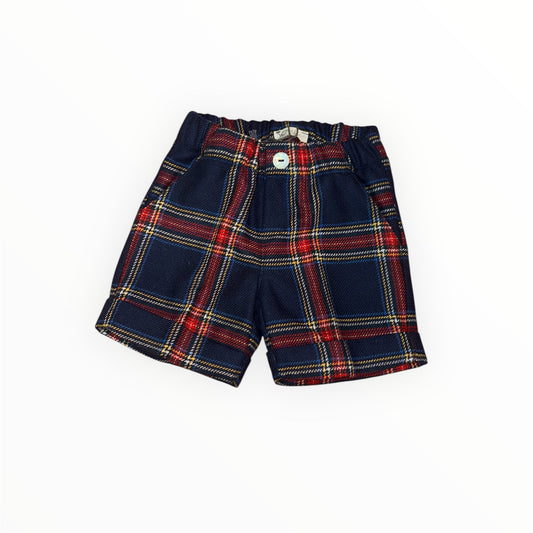 Bermuda bambino in tartan blu