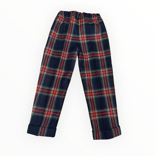 Pantalone in tartan taglio classico