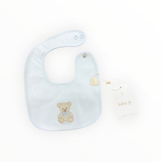 Bavetta teddy in celeste di cotone