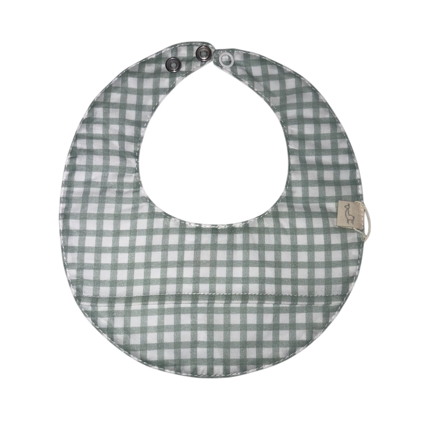 Bavetta in cotone a quadretti verde-bianco
