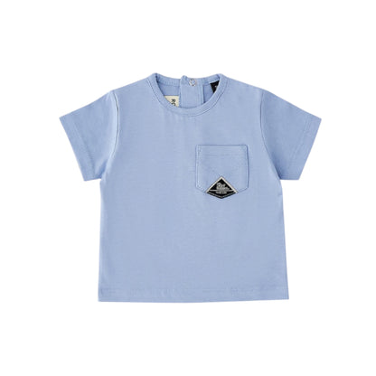T-shirt in cotone nel colore azzurro