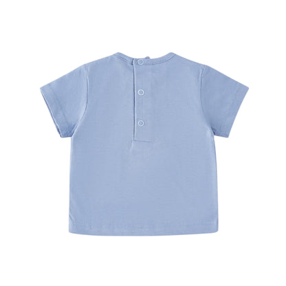 T-shirt in cotone nel colore azzurro