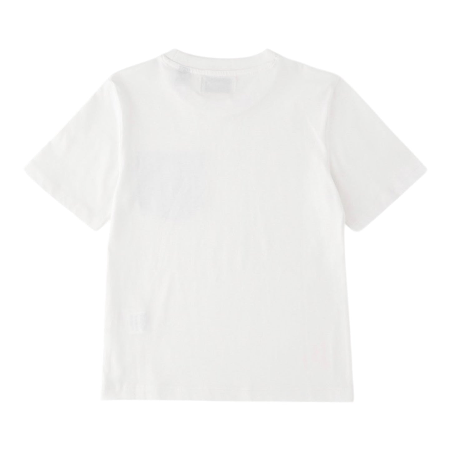 T-shirt in cotone con tasca sul petto in denim