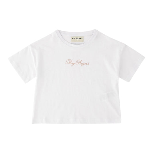 T-shirt bambina in cotone con stampa