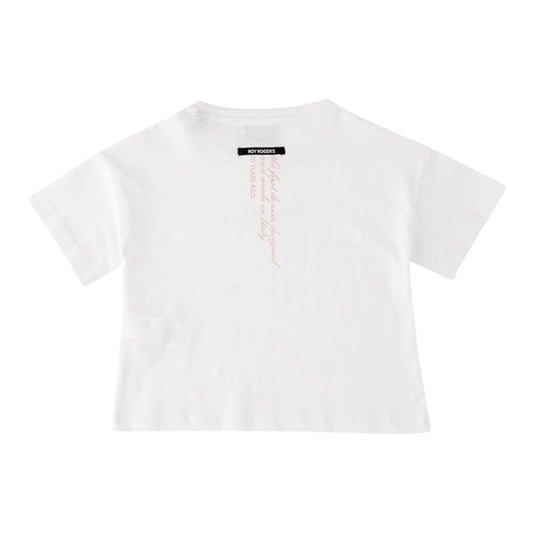 T-shirt bambina in cotone con stampa