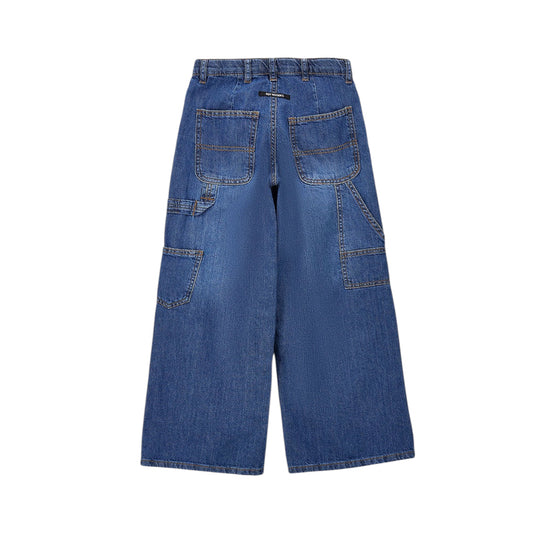 Pantalone in denim bambina lavaggio leggero