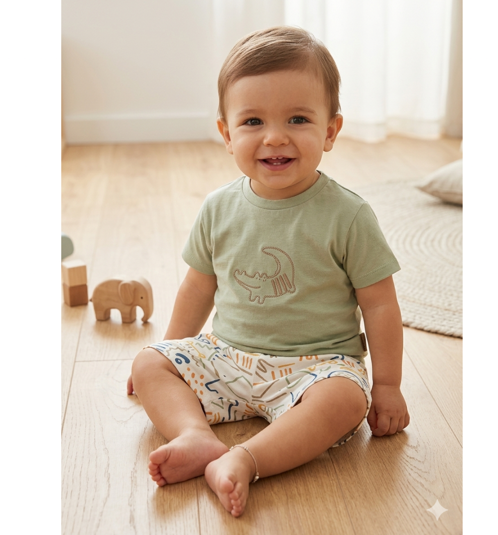 Completo estivo neonato in cotone