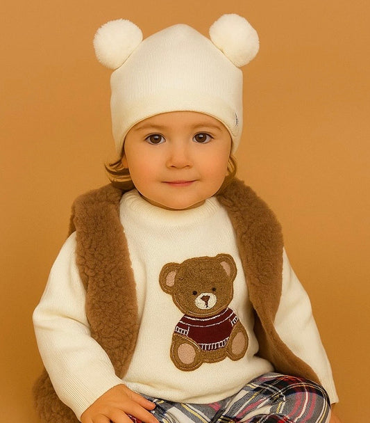 Gilet teddy nel colore caramel